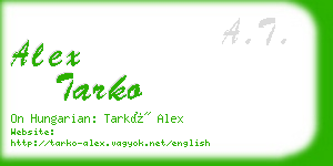 alex tarko business card